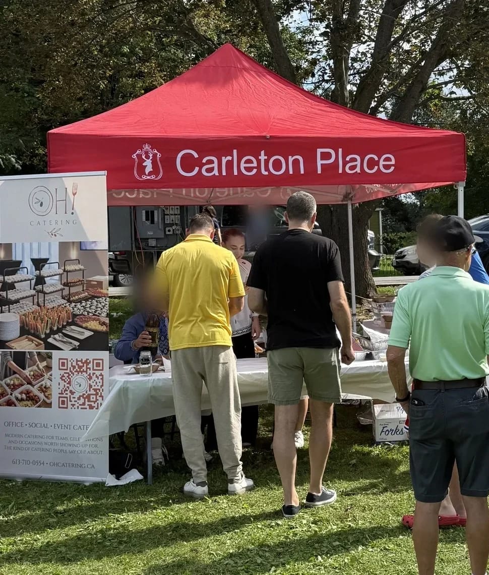 Guests at the OH! Catering stand at UAFest 2026 in Carleton Place