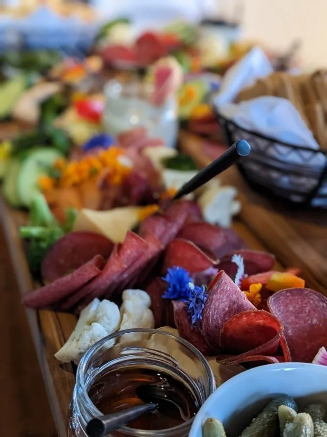 Catered grazing spread — Thyme & Again