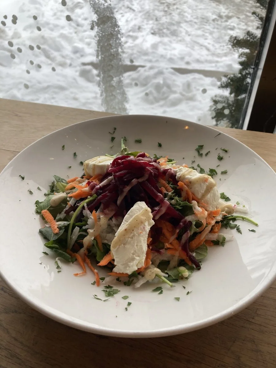 Plated salad course — Thyme & Again
